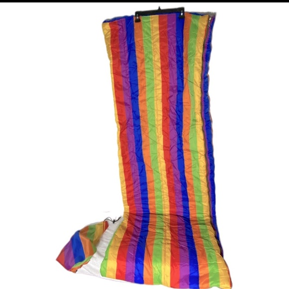 Vintage Rainbow Striped Sleeping Bag - Picture 2 of 16